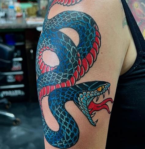 american traditional snake tattoo meaning.